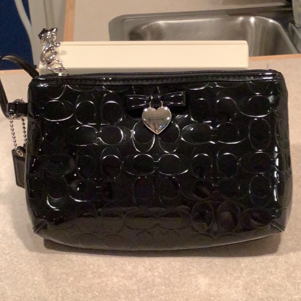 Coach black wristlet